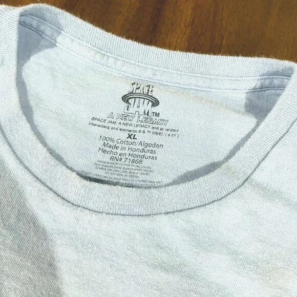 Space Jam A New Legacy Tune Squad Graphic T-Shirt White XL 100% Cotton - Picture 3 of 5